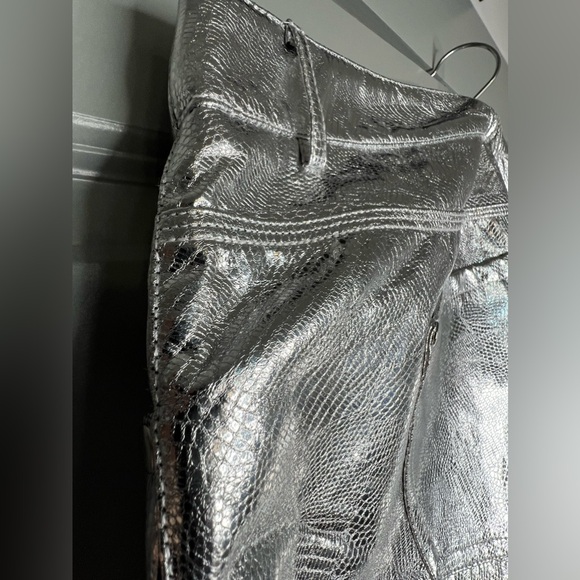 ASOS Metallic Straight Leg Pants - Picture 5 of 12